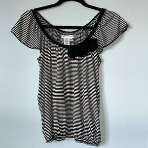 Max Studio Stripe Top XS